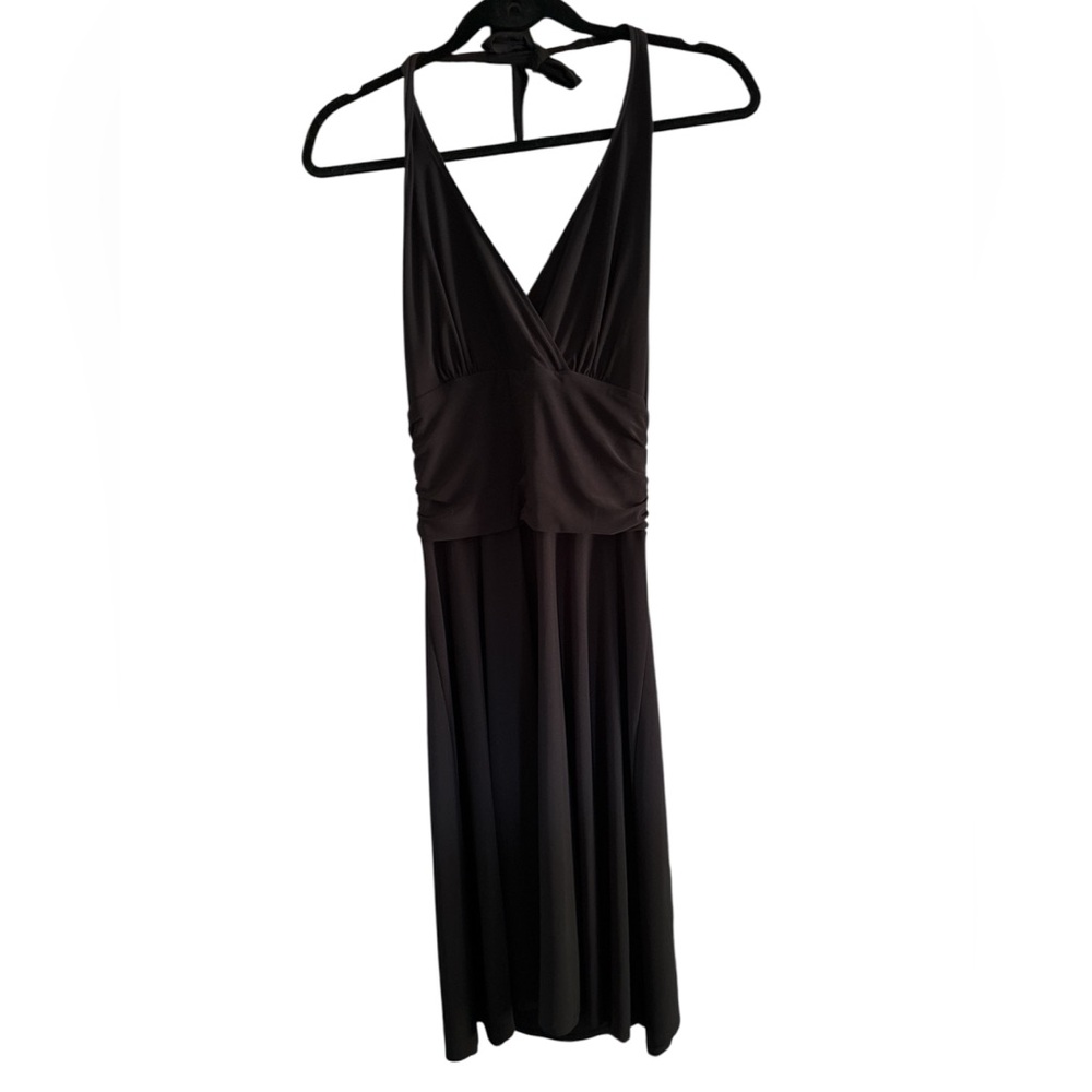 Evan Picone Black Halter High Low Dress